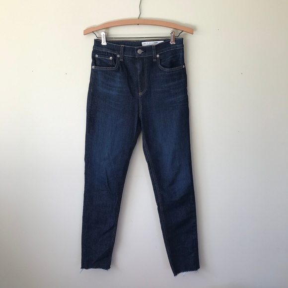 rag & bone Denim - Rag & Bone Dark Wash High Waist Skinny Jeans